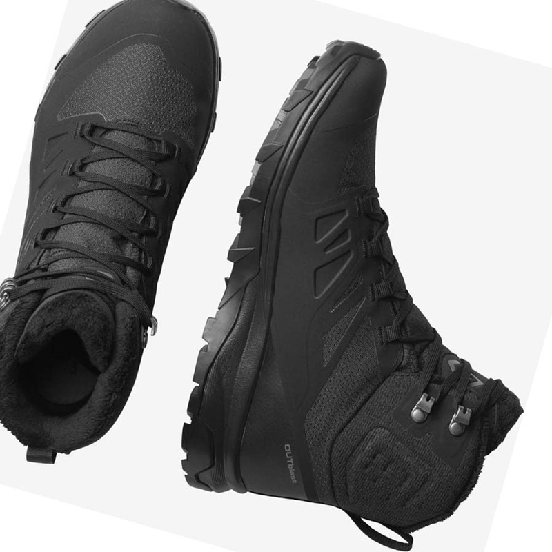 Botas de Invierno Salomon OUTBLAST THINSULATE™ CLIMASALOMON™ WATERPROOF Mujer Negras | 02718-FTZG