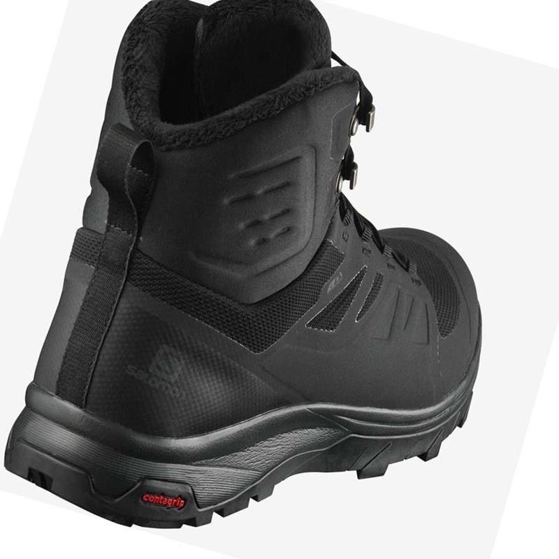 Botas de Invierno Salomon OUTBLAST THINSULATE™ CLIMASALOMON™ WATERPROOF Hombre Negras | 45290-MAPT