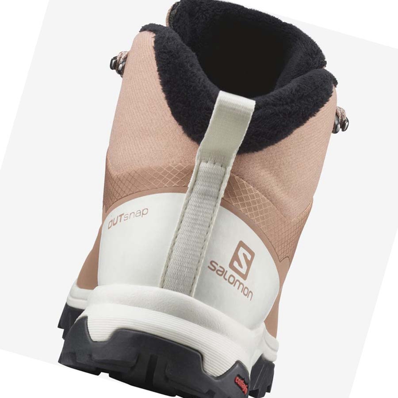 Botas de Invierno Salomon OUTSNAP CLIMASALOMON™ WATERPROOF Mujer Beige | 37851-IVTL