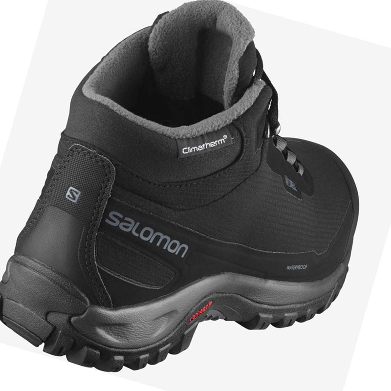 Botas de Invierno Salomon SHELTER CLIMASALOMON™ WATERPROOF Hombre Negras | 83261-XAVB