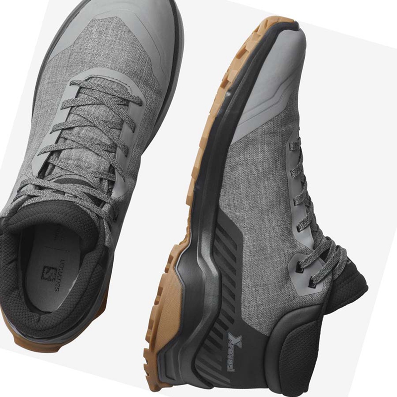 Botas de Invierno Salomon X REVEAL CHUKKA CLIMASALOMON™ WATERPROOF Hombre Gris | 27396-GKDW