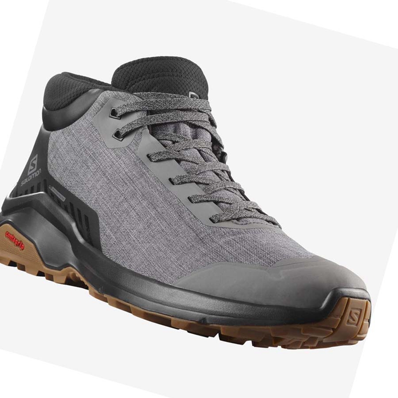 Botas de Invierno Salomon X REVEAL CHUKKA CLIMASALOMON™ WATERPROOF Hombre Gris | 27396-GKDW