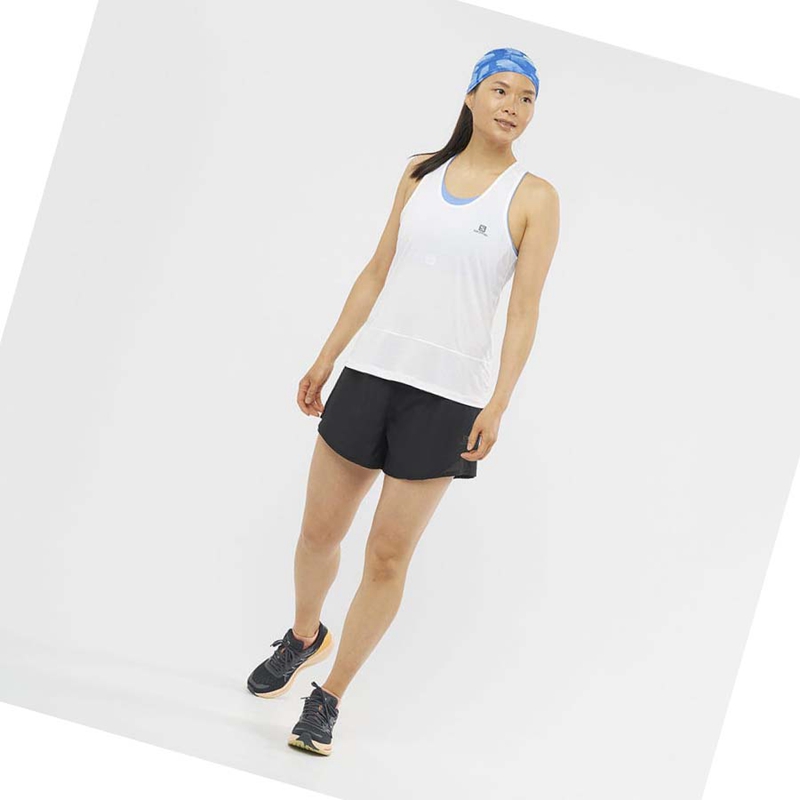 Camiseta Salomon CROSS RUN Mujer Blancas | 65491-SVIK