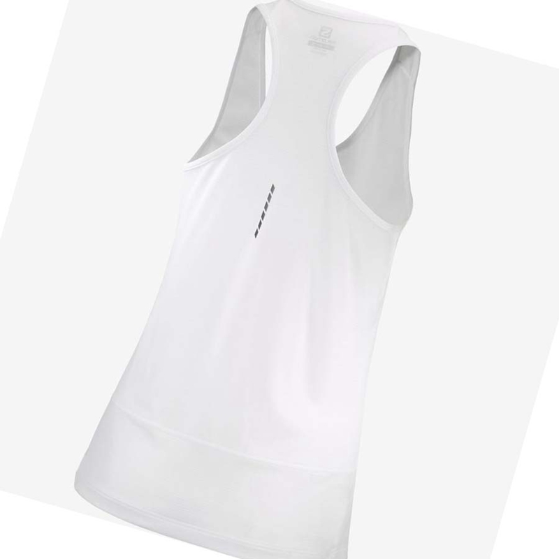 Camiseta Salomon CROSS RUN Mujer Blancas | 65491-SVIK