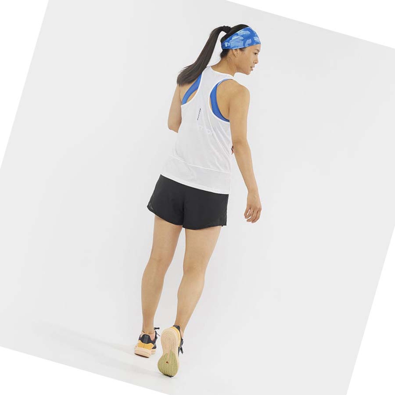 Camiseta Salomon CROSS RUN Mujer Blancas | 65491-SVIK