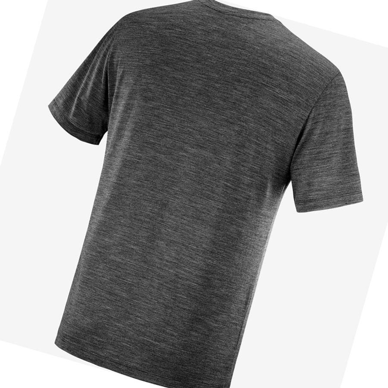 Camiseta Salomon OUTLIFE MERINO BLEND Hombre Negras | 81452-SRNZ