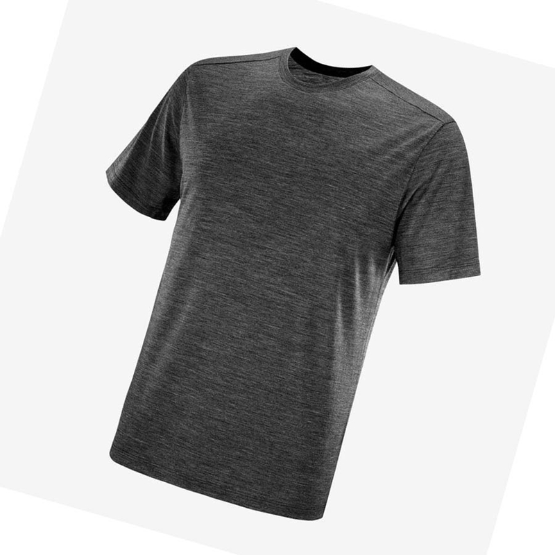 Camiseta Salomon OUTLIFE MERINO BLEND Hombre Negras | 81452-SRNZ