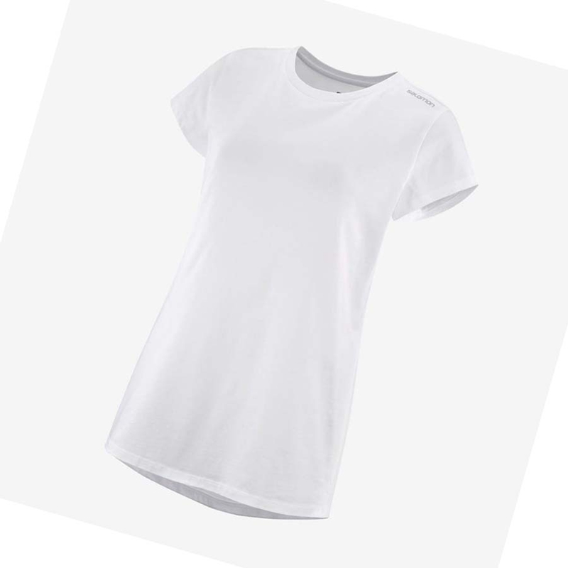 Camiseta Salomon OUTLIFE SCOOP HEM TEE W Mujer Blancas | 10763-YURZ