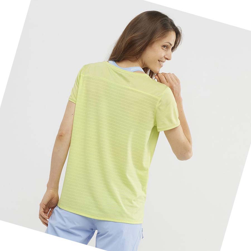 Camiseta Salomon OUTLINE SUMMER Mujer Verde Menta | 48269-RVFZ