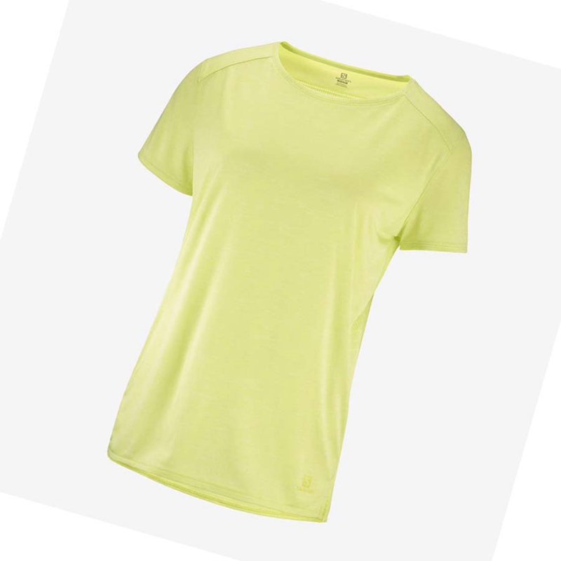 Camiseta Salomon OUTLINE SUMMER Mujer Verde Menta | 48269-RVFZ