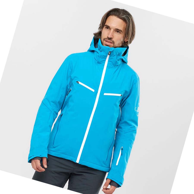 Chaquetas De Esquí Salomon BRILLIANT Hombre Azules | 41765-MSVC