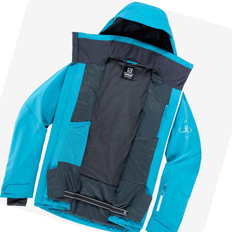 Chaquetas De Esquí Salomon BRILLIANT Hombre Azules | 41765-MSVC