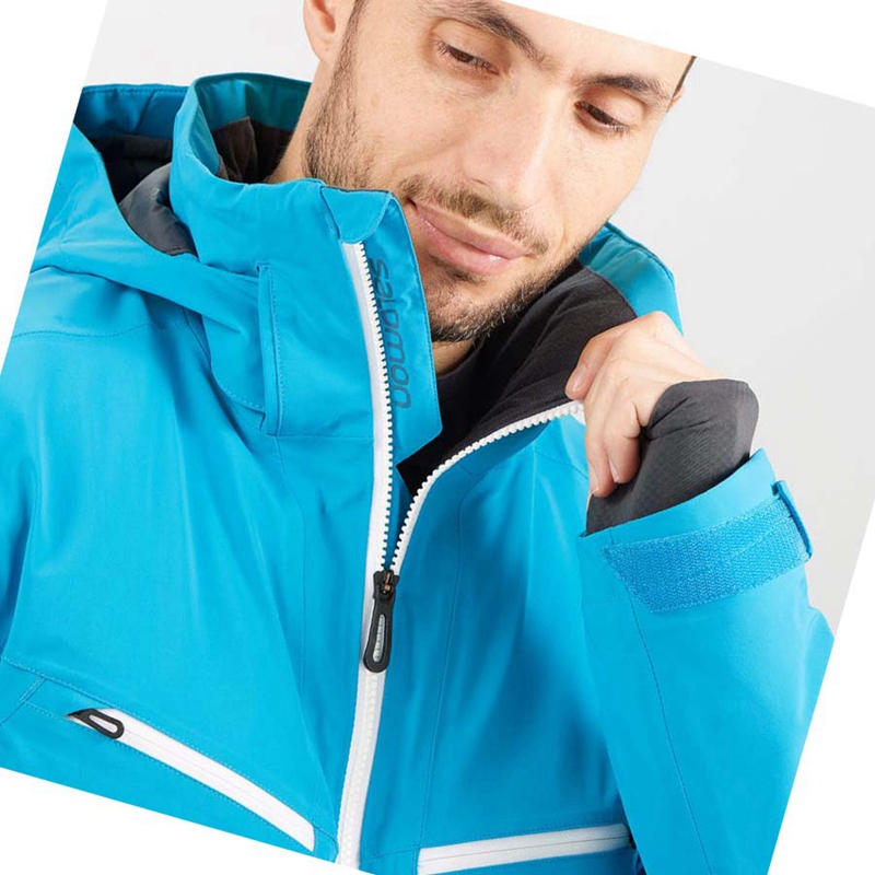 Chaquetas De Esquí Salomon BRILLIANT Hombre Azules | 41765-MSVC