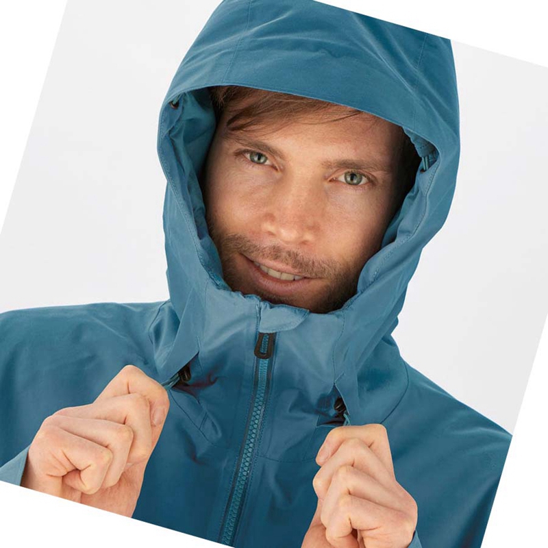 Chaquetas De Esquí Salomon GRAVITY GORE-TEX ANORAK Hombre Azules | 24913-RADP