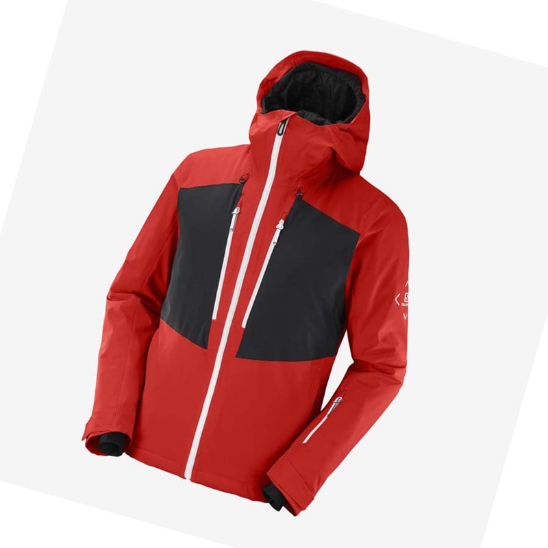 Chaquetas De Esquí Salomon HIGHLAND Ski Hombre Rojas | 27308-BWFG