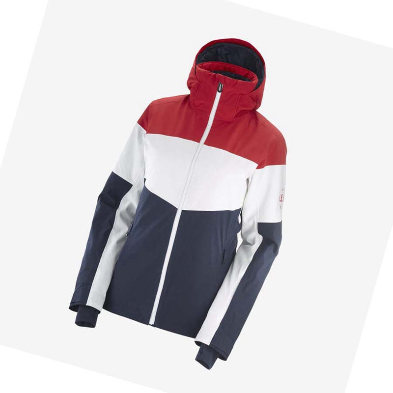 Chaquetas De Esquí Salomon SLALOM Mujer Blancas | 36528-NOTS