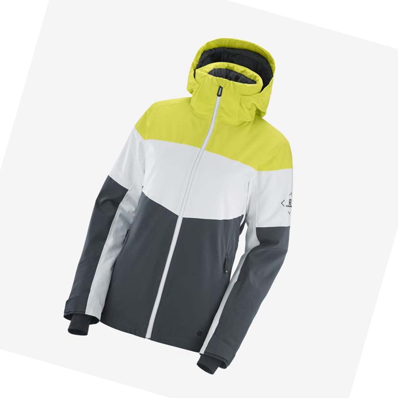 Chaquetas De Esquí Salomon SLALOM Mujer Verde | 51982-WTFB