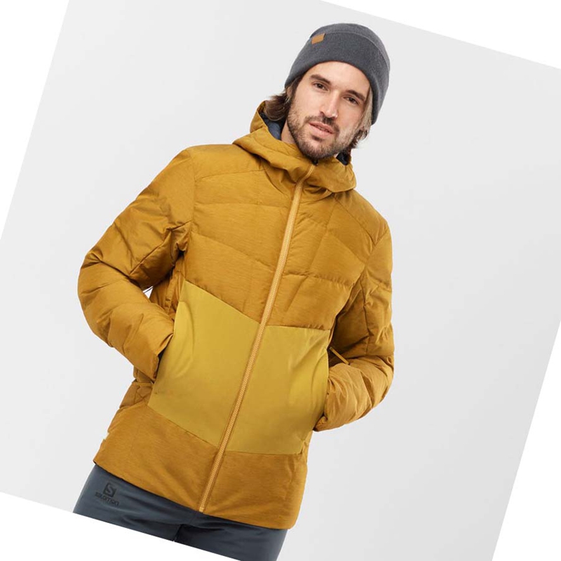 Chaquetas De Esquí Salomon SNOWSHELTER Hombre Marrones | 10689-HCXT