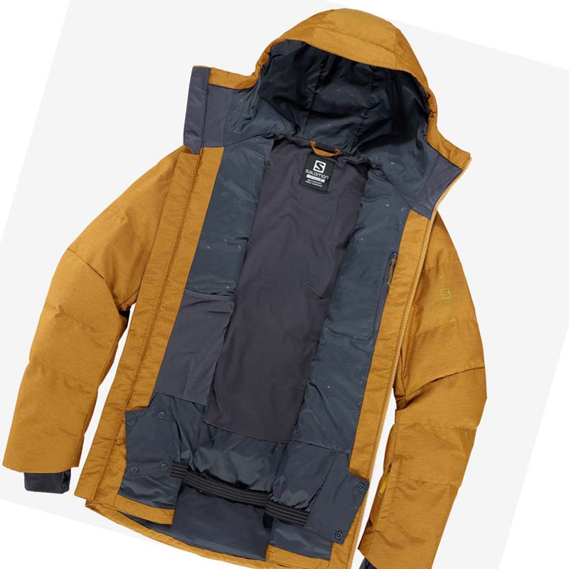 Chaquetas De Esquí Salomon SNOWSHELTER Hombre Marrones | 10689-HCXT