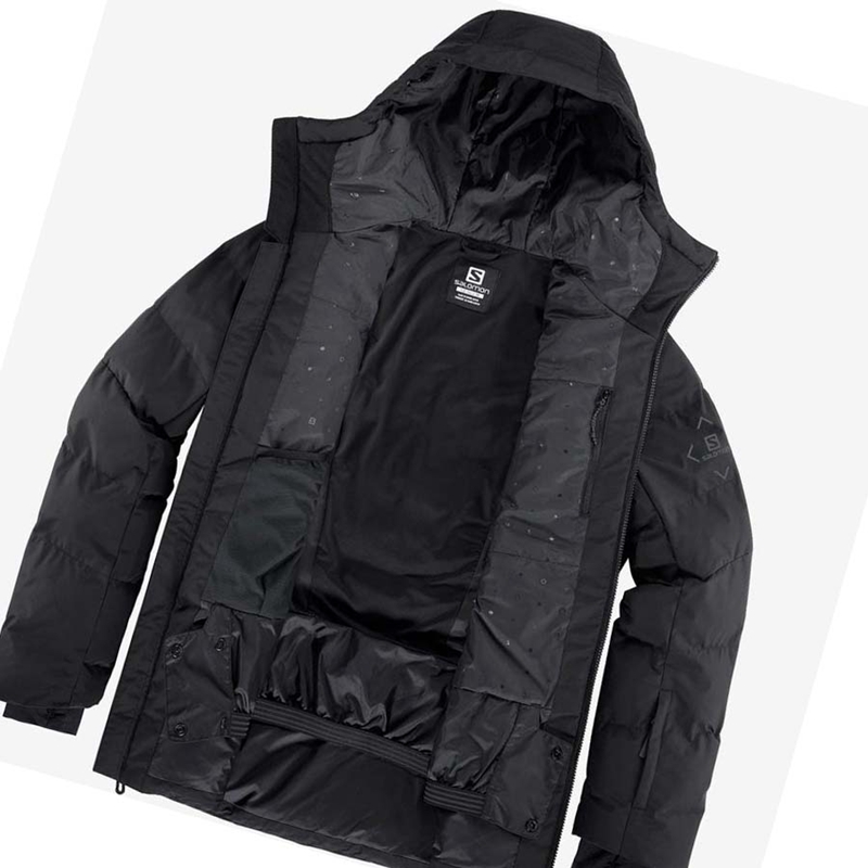 Chaquetas De Esquí Salomon SNOWSHELTER Hombre Negras | 26370-JWFM