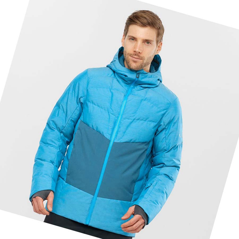 Chaquetas De Esquí Salomon SNOWSHELTER Hombre Azules | 26938-OHCA