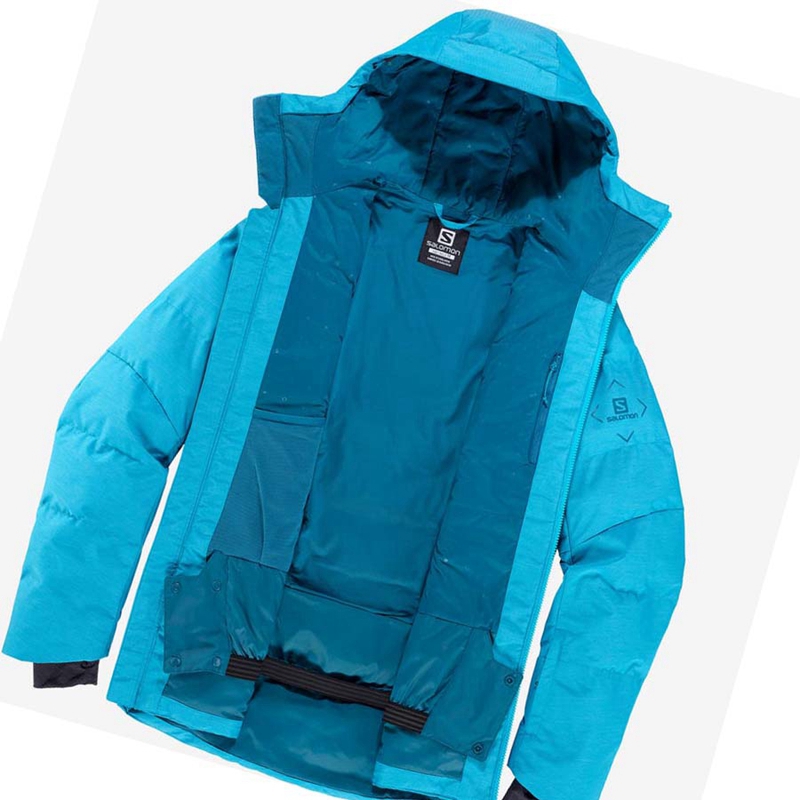 Chaquetas De Esquí Salomon SNOWSHELTER Hombre Azules | 26938-OHCA