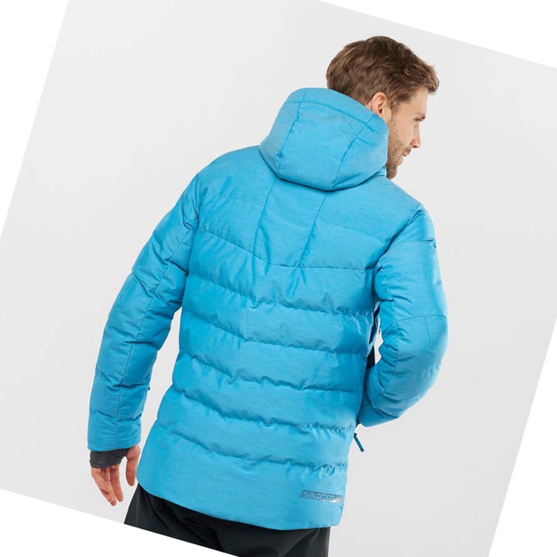 Chaquetas De Esquí Salomon SNOWSHELTER Hombre Azules | 26938-OHCA