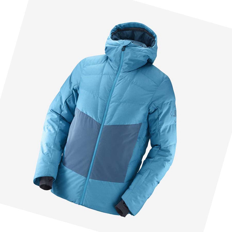 Chaquetas De Esquí Salomon SNOWSHELTER Hombre Azules | 26938-OHCA