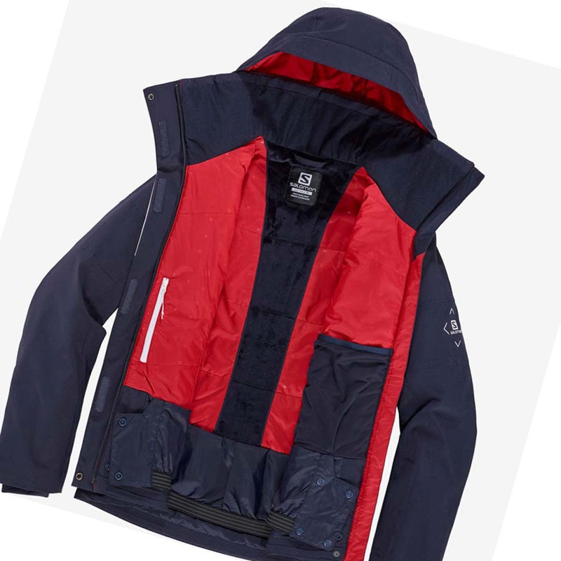 Chaquetas De Esquí Salomon SPEED Mujer Azul Marino | 71592-TONC