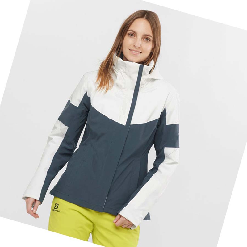 Chaquetas De Esquí Salomon SPEED Mujer Gris | 17028-ZXJM