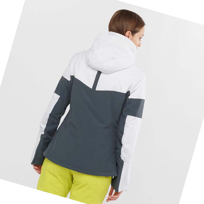 Chaquetas De Esquí Salomon SPEED Mujer Gris | 17028-ZXJM