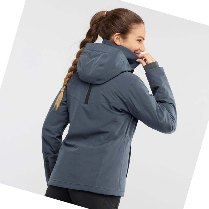 Chaquetas De Esquí Salomon SPEED Mujer Plateadas | 43526-SVGU