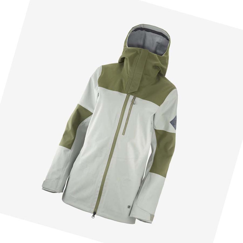 Chaquetas De Esquí Salomon STANCE 3L Mujer Verde Oliva | 20854-HBXN