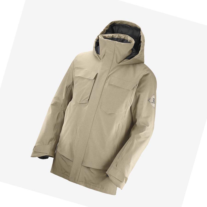 Chaquetas De Esquí Salomon STANCE CARGO Hombre Marrones | 61082-AHET