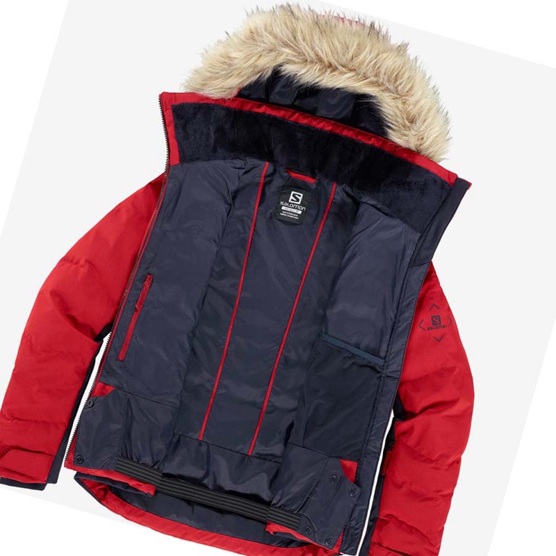 Chaquetas De Esquí Salomon STORMCOZY Mujer Rojas | 67352-PUBW