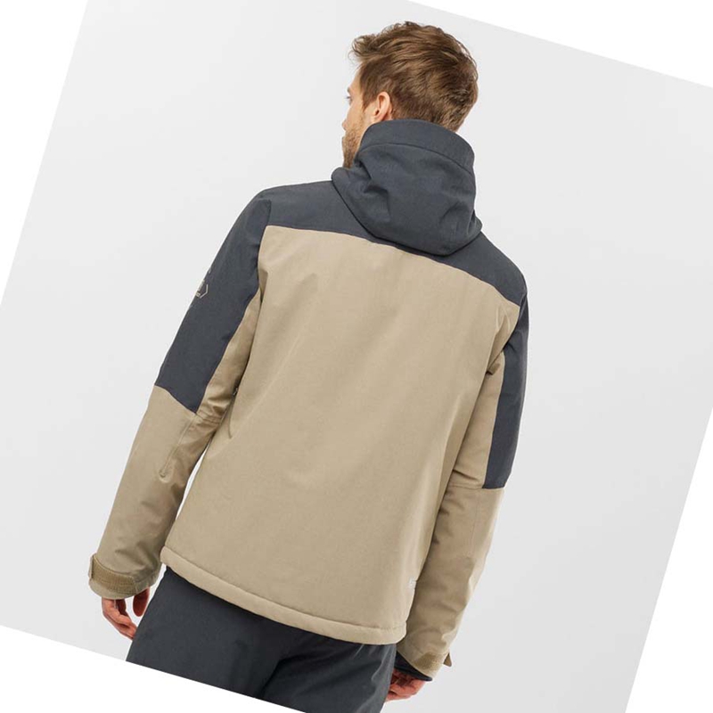 Chaquetas De Esquí Salomon UNTRACKED Hombre Gris Marrones | 52641-OJVP