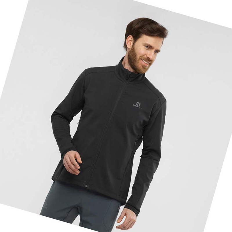 Chaquetas Salomon AGILE SOFTSHELL Hombre Negras | 24786-QGWE