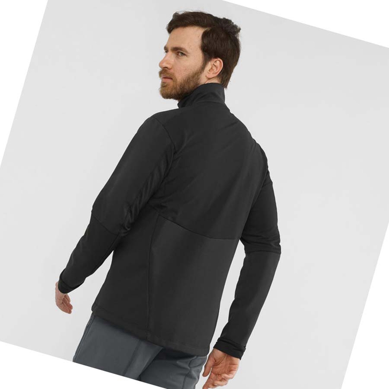 Chaquetas Salomon AGILE SOFTSHELL Hombre Negras | 24786-QGWE