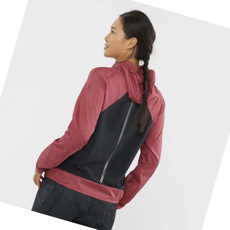 Chaquetas Salomon BONATTI CROSS WIND WINDBREAKERS Mujer Rojas | 71392-HJNS