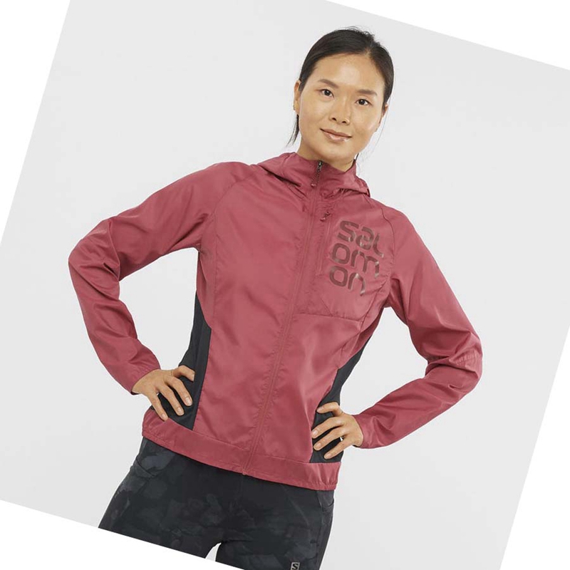 Chaquetas Salomon BONATTI CROSS WIND WINDBREAKERS Mujer Rojas | 71392-HJNS