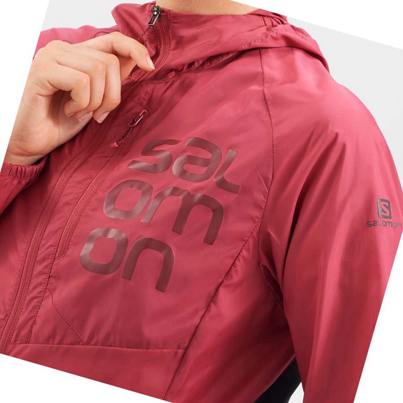 Chaquetas Salomon BONATTI CROSS WIND WINDBREAKERS Mujer Rojas | 71392-HJNS