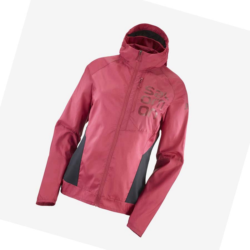 Chaquetas Salomon BONATTI CROSS WIND WINDBREAKERS Mujer Rojas | 71392-HJNS