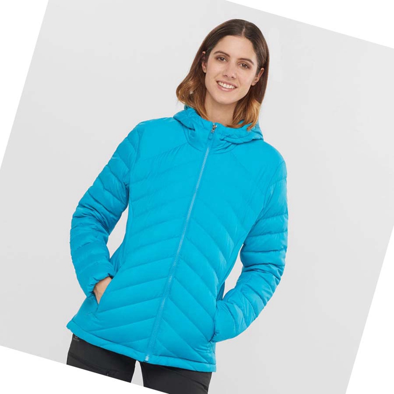 Chaquetas Salomon ESSENTIAL XWARM DOWN INSULATED Mujer Azules | 67243-ZJND