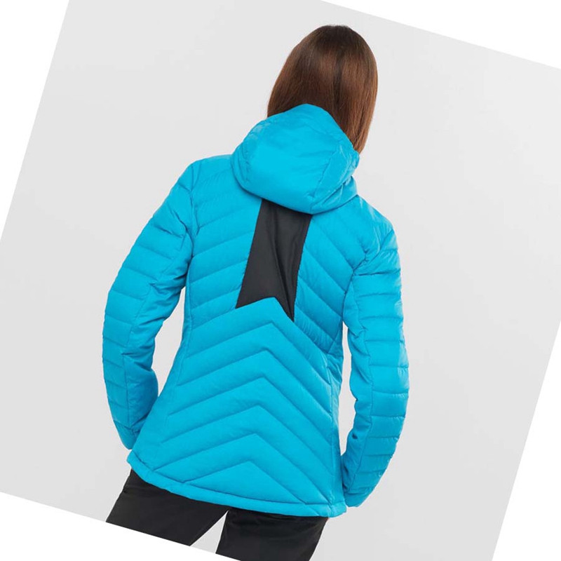 Chaquetas Salomon ESSENTIAL XWARM DOWN INSULATED Mujer Azules | 67243-ZJND