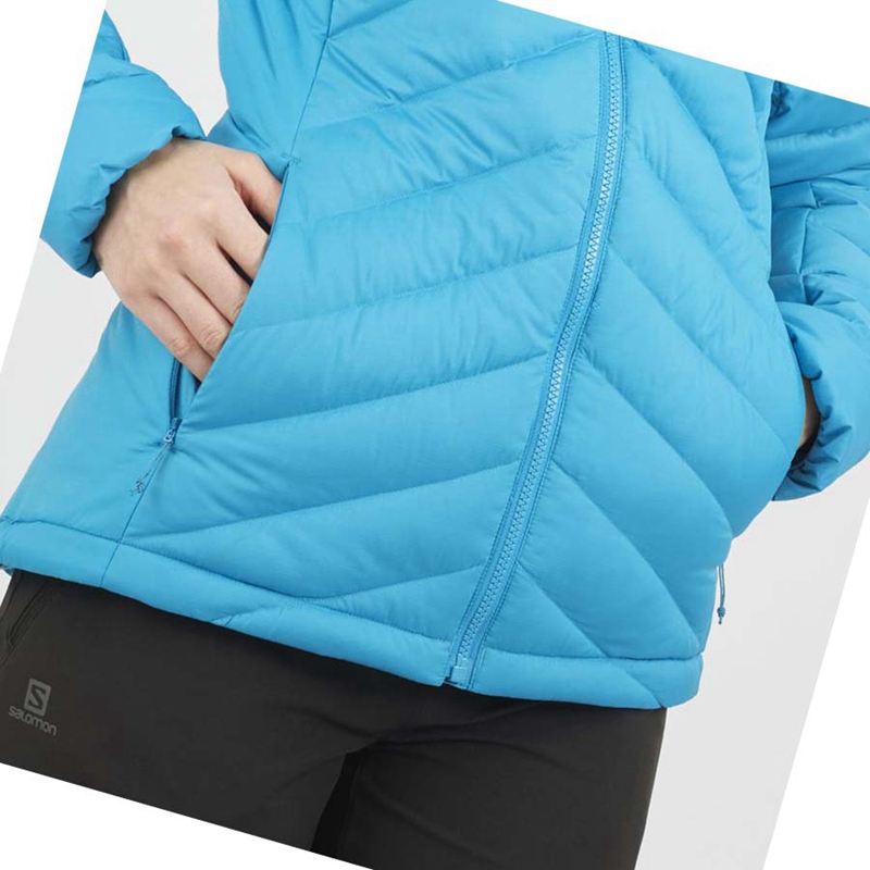 Chaquetas Salomon ESSENTIAL XWARM DOWN INSULATED Mujer Azules | 67243-ZJND