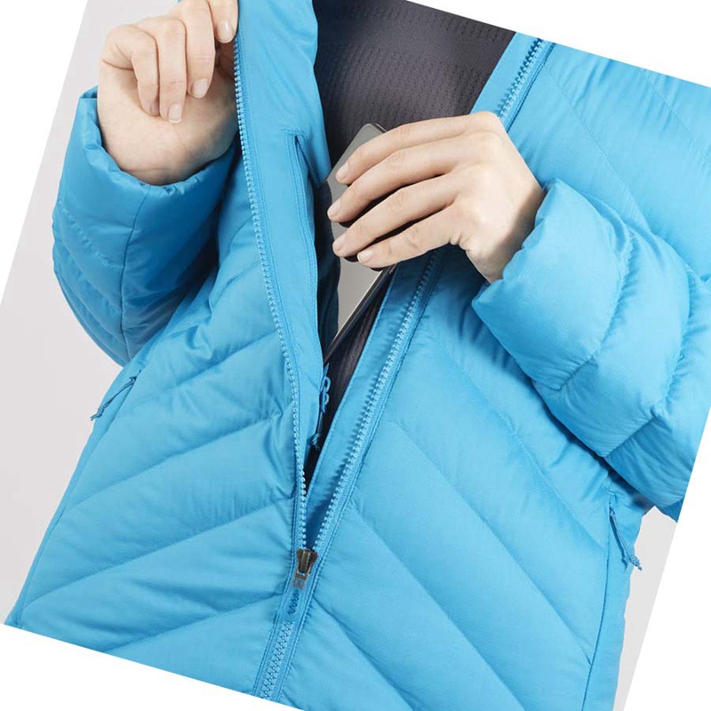 Chaquetas Salomon ESSENTIAL XWARM DOWN INSULATED Mujer Azules | 67243-ZJND