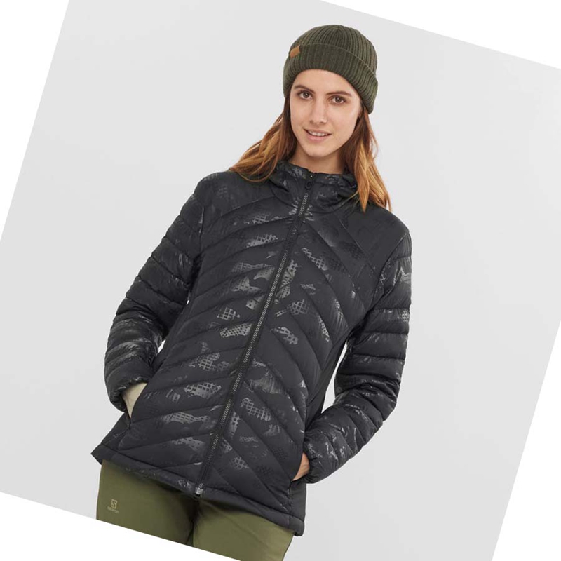 Chaquetas Salomon ESSENTIAL XWARM DOWN INSULATED Mujer Negras Negras | 84672-JQTO