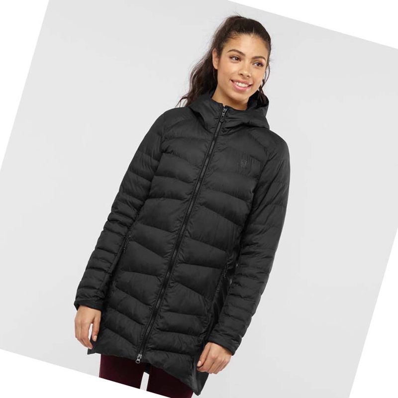 Chaquetas Salomon ESSENTIAL XWARM LONG INSULATED Mujer Negras | 39652-VEFH