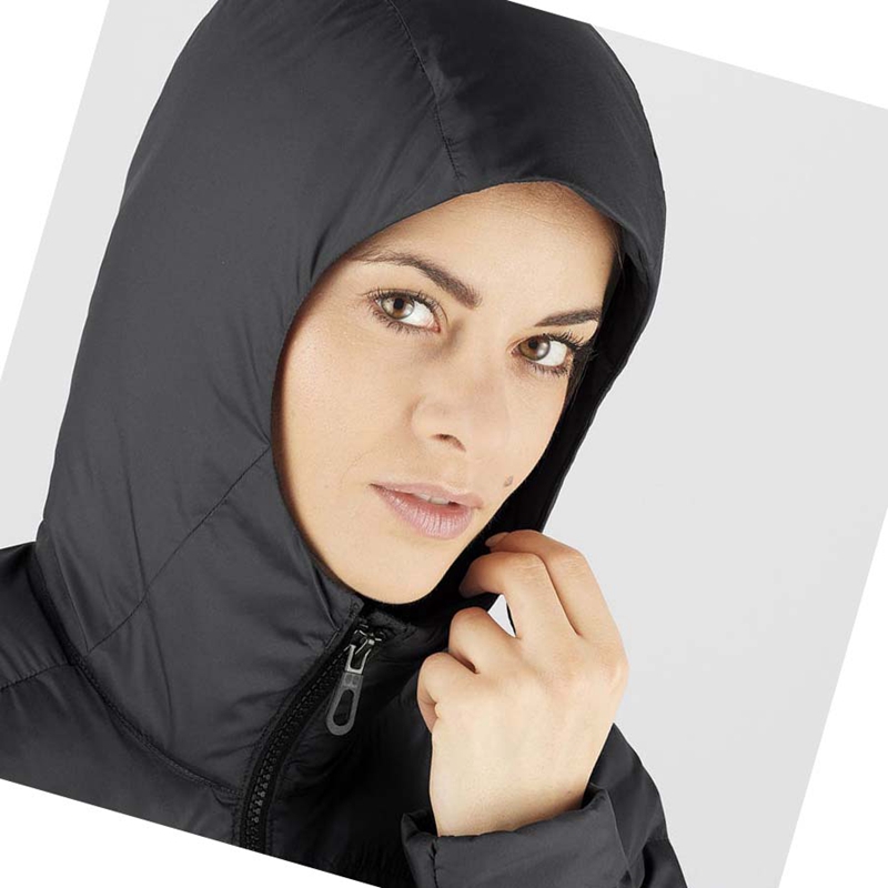 Chaquetas Salomon ESSENTIAL XWARM LONG INSULATED Mujer Negras | 39652-VEFH