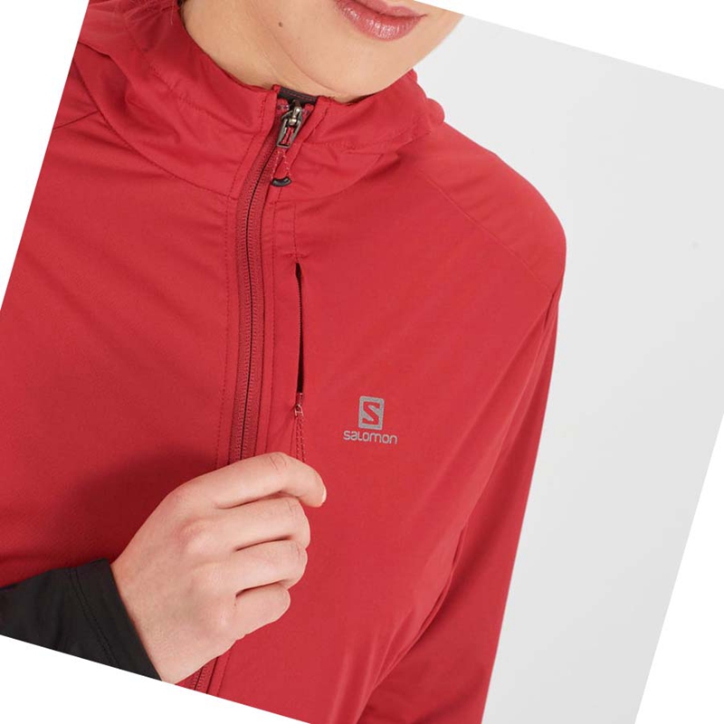 Chaquetas Salomon LIGHT SHELL Mujer Rojas | 09341-YJAI